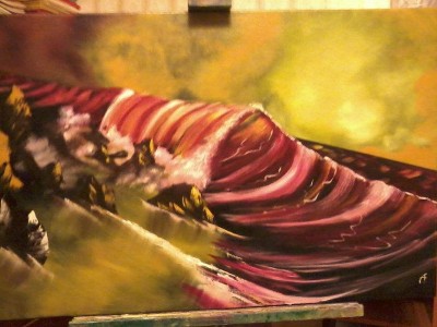 CHURNING RED