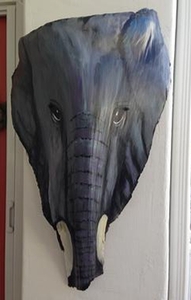 Elephant on Palm Frond