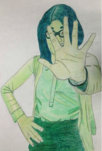 Green Monotone Girl