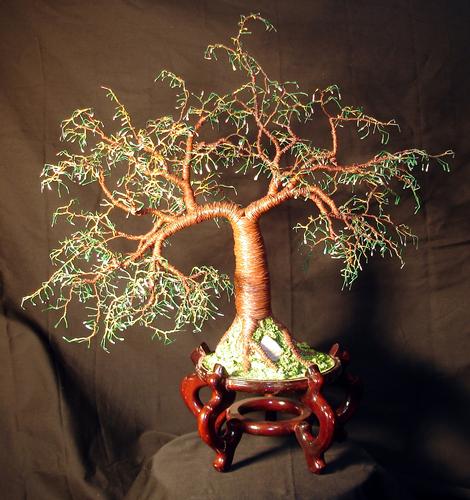 Cascade No. 4. Wire Tree Sculpture